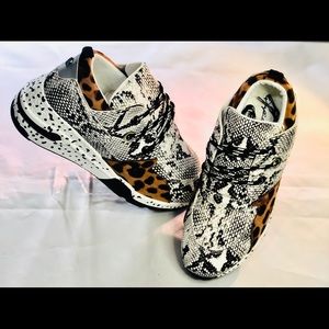 Snake Print and Leopard Sneakers